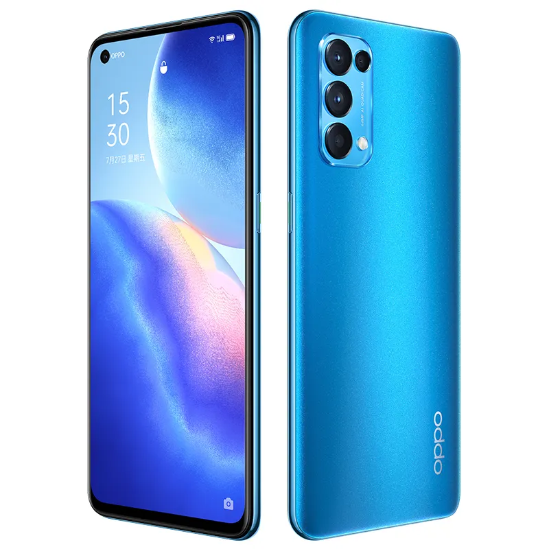 Oppo Oppo Reno 5 5G الهاتف المحمول 12GB RAM 256GB ROM Snapdragon 765 جرام Octa Core Android 6.43 "64MP AI الوجه معرف بصمة الهاتف الخليوي الذكية