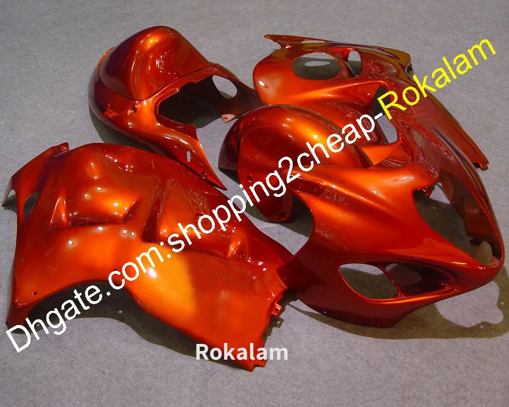 99-07 GSXR 1300 Fays for Suzuki Cowling Fit GSX-R1300 1999-2007 GSXR1300 ABS Orange Bodywork Fairings Kits (formsprutning)