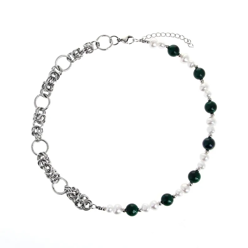 Original Design Titanium Steel Rough Stitching Necklace Ins Neutral Collarbone Chain High-End Light Luxury Niche Jewelry