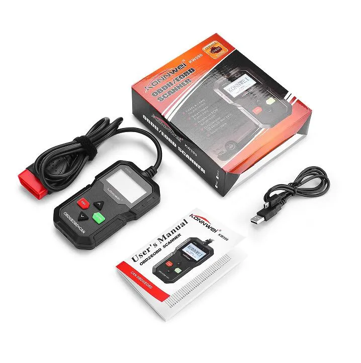 2020 OBD Diagnostic Tool KONNWEI KW590 Car Code Reader automotive OBD2 Scanner Support Multi-Brands Cars&languages Free Shipping