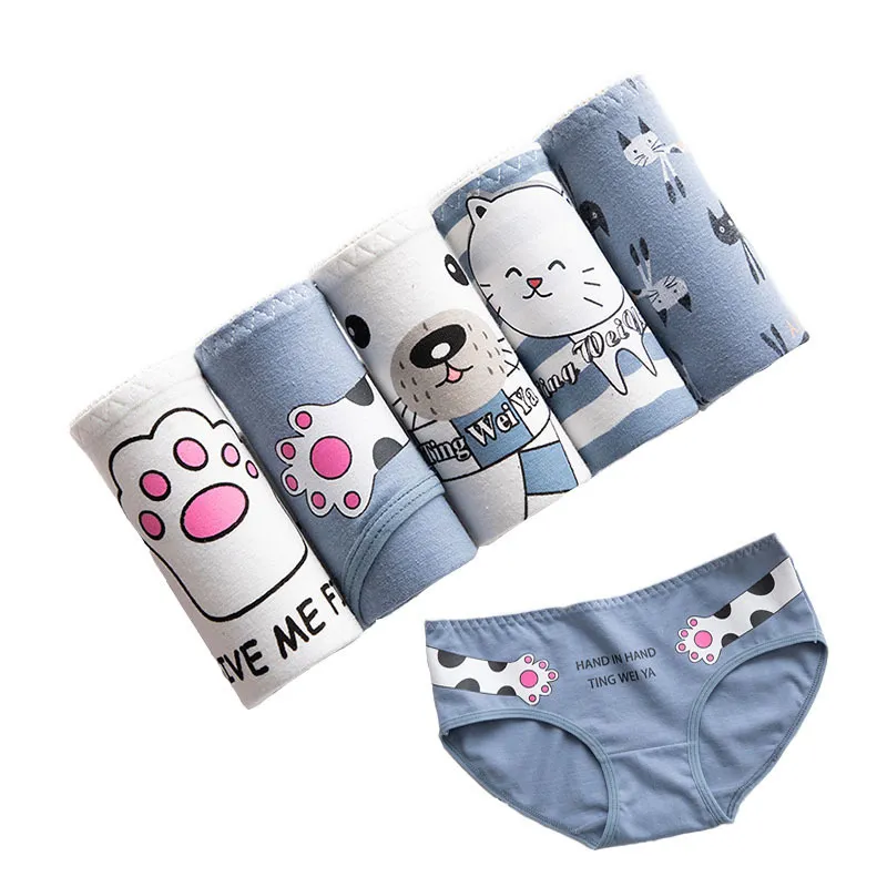 Panties For Women Underwear Cotton Briefs Panties Lingeries Cueca Calcinhas  Shorts Underpant Panties Cat Print Panty Ladies