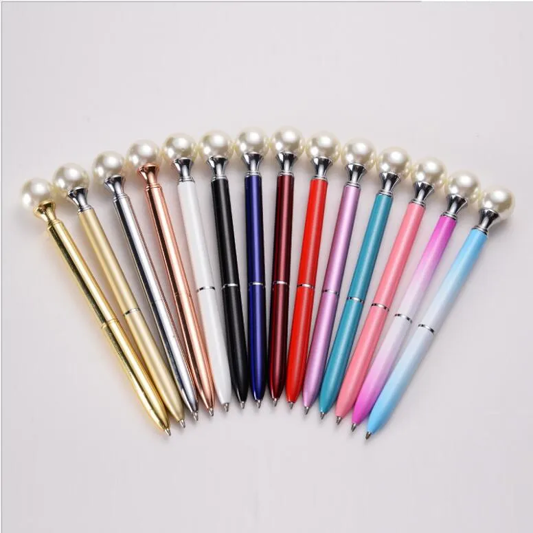 Ballpoint canetas bolas de metal diamante criatividade bonito net vermelho presente personalizado assinatura ponto de esfera caneta rotação esbelta