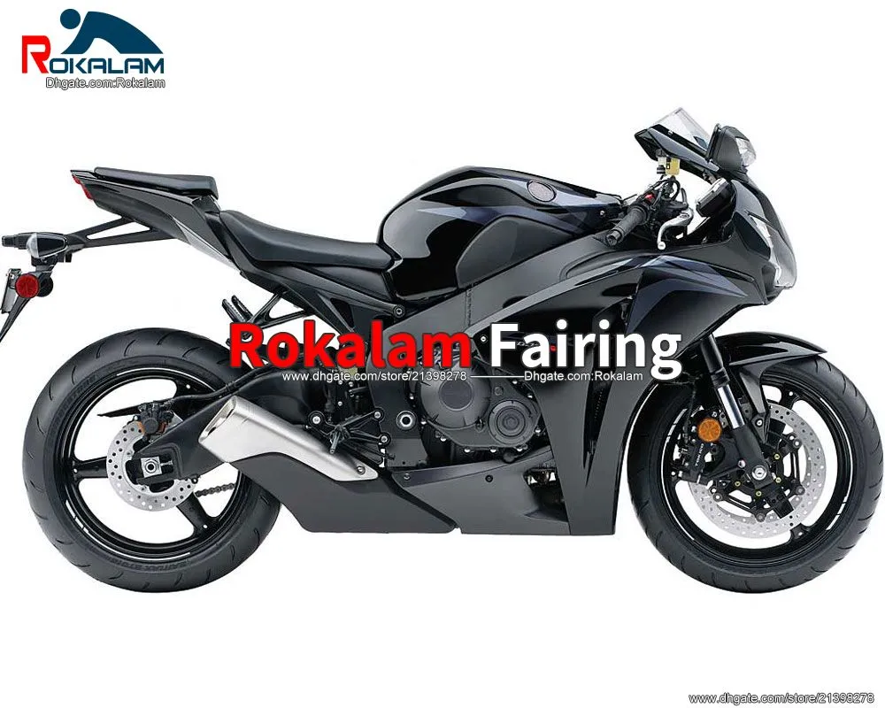 Honda Shell CBR1000rr Bodywork 08 09 10 11 CBR 1000 RR 1000RR CBR1000 블랙 2009 2009 2010 2011 년 공정 키트 (사출 성형)