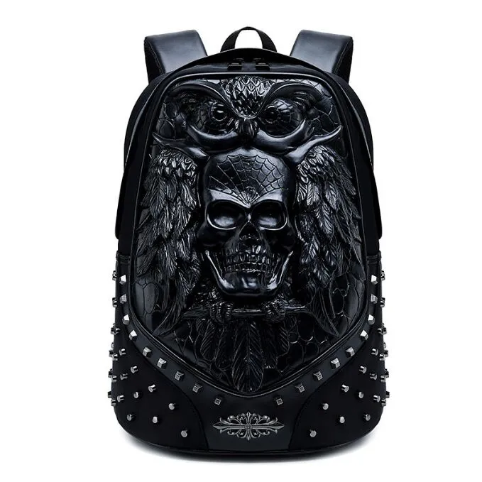 Tendance Animal Cool femmes sac 3D hibou petit sac à dos haute qualité dames sac à dos sac à main mignon noir sac à dos pour hommes sacs d'école