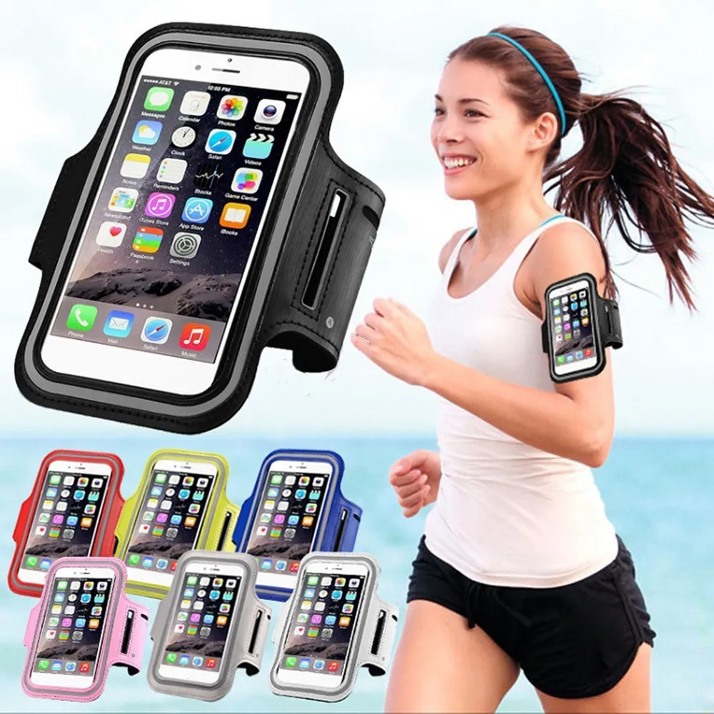 Brassard de sport étui GYM pour iphone 12 Pro Max 11 support d'entraînement de course étanche pochette souple housse de sac pour Samsung Universal Smart Phone