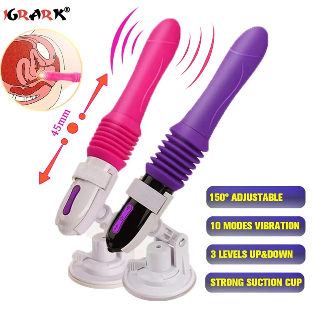 Para cima e para baixo movimento sexo mquina vibrador feminino dorosły anal brinquedos mulher mo-livre pnis Authtico