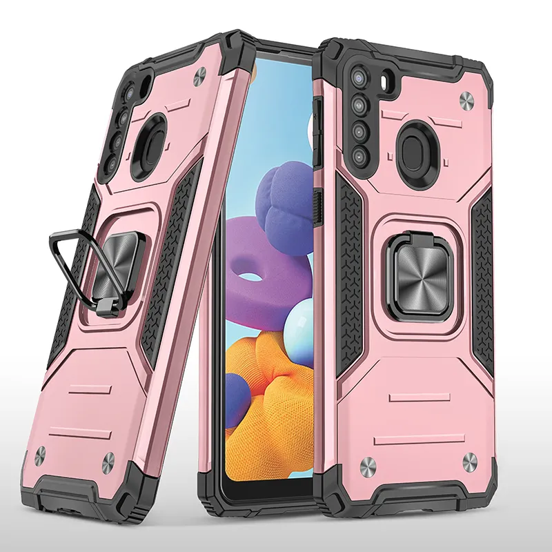 Étuis à anneau de support de voiture magnétique pour iPhone 14 13 12 11 pro max Samsung S23 S22 Samsung a14 a34 a54 A23 A13 a03s A22 tpu pc coque de couverture 2 en 1