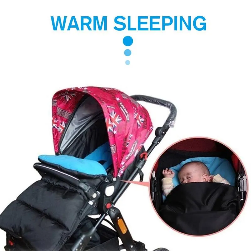 Passeggini# universale inverno bambino balzo balzo accogliente fodera per le dita del grembiule per passeggini sacchetti a pelo per passeggini per pad di cotone con spessa calda e filo 1326u Q240429