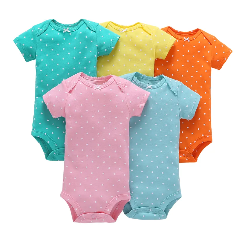 summer 2019 newborn baby girl boy clothes new born short sleeve rompers toddler costume unisex jumpsuit clothing cotton 5pcs/set