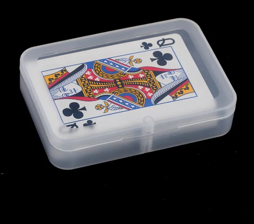 Cartes à jouer transparentes Boîte en plastique Boîtes de rangement en PP Caisse d'emballage (largeur de CARTES inférieure à 6 cm) SN1742