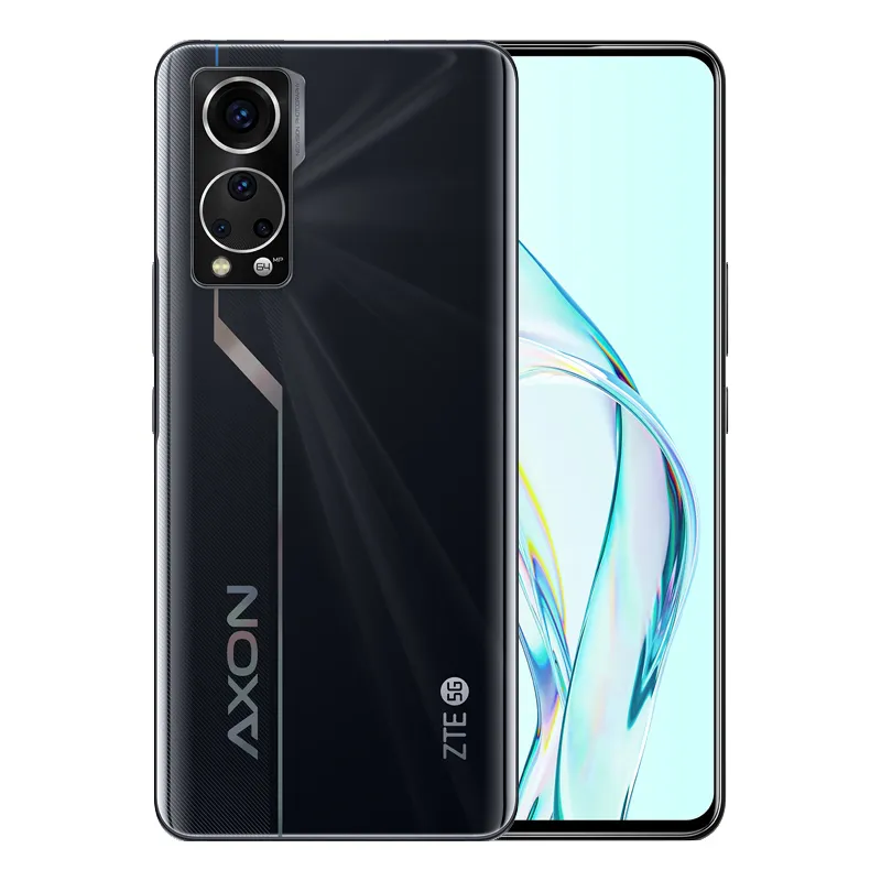 Original ZTE AXON 30 5G Téléphone mobile 8GB RAM 128GB 256GB ROM OCTA Core Snapdragon 870 Android 6.92 "OLED Sous l'écran Caméra 64MP AI Visage Visage DigorePrint intelligent