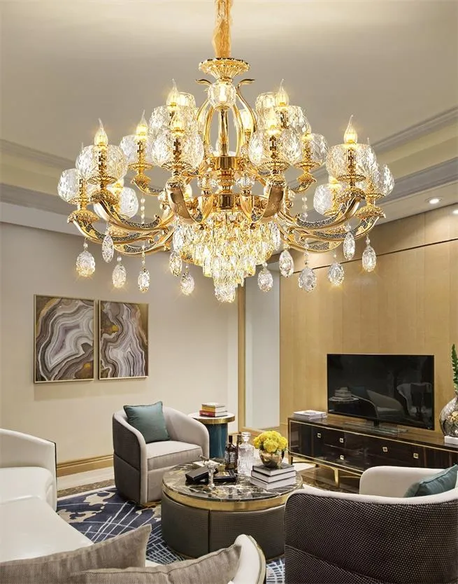 Lampadario di cristallo moderno a led lampadario di lusso per soggiorno illuminazione creativa sala da pranzo camera da letto lampade a sospensione sala in lega di zinco