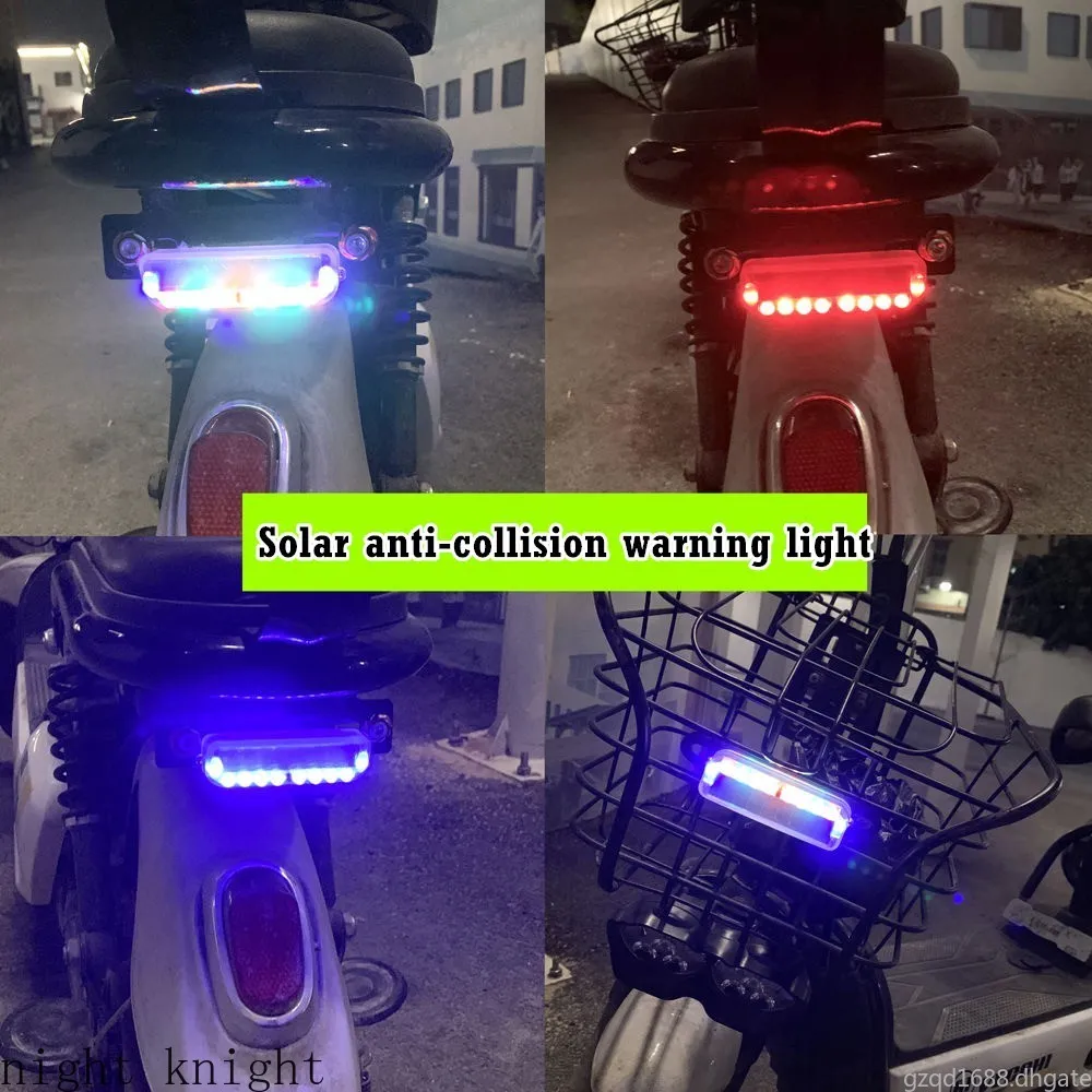 1 stück Solar Energie Auto Notfall LED Solar Warnleuchten Auto Motorrad Elektrische auto hinten Anti kollision Lichter Universal solar Power