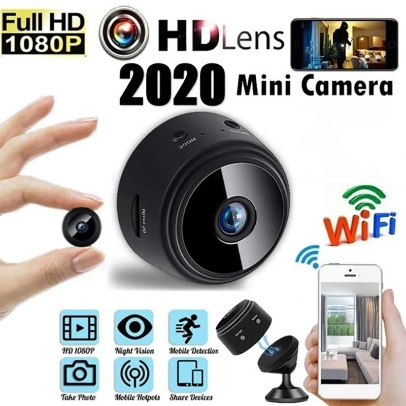 Mini caméra de Surveillance IP WiFi HD 1080p A9, Micro enregistreur vocal  sans fil, Version nocturne