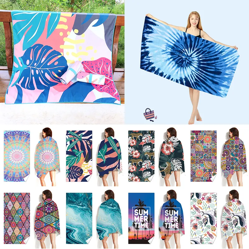 160*80CM Quick-drying Beach Towels Men and Women Adult Bath Towel Portable Beach Travel Sports Swimming Towel XD24319