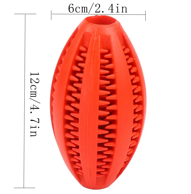 Rugby Rubber Chew Ball Dog Toys Training Toys Toothbrush Chews Toy Food Balls Pet Productclean tooth ball Nontoxic Bite Resistant