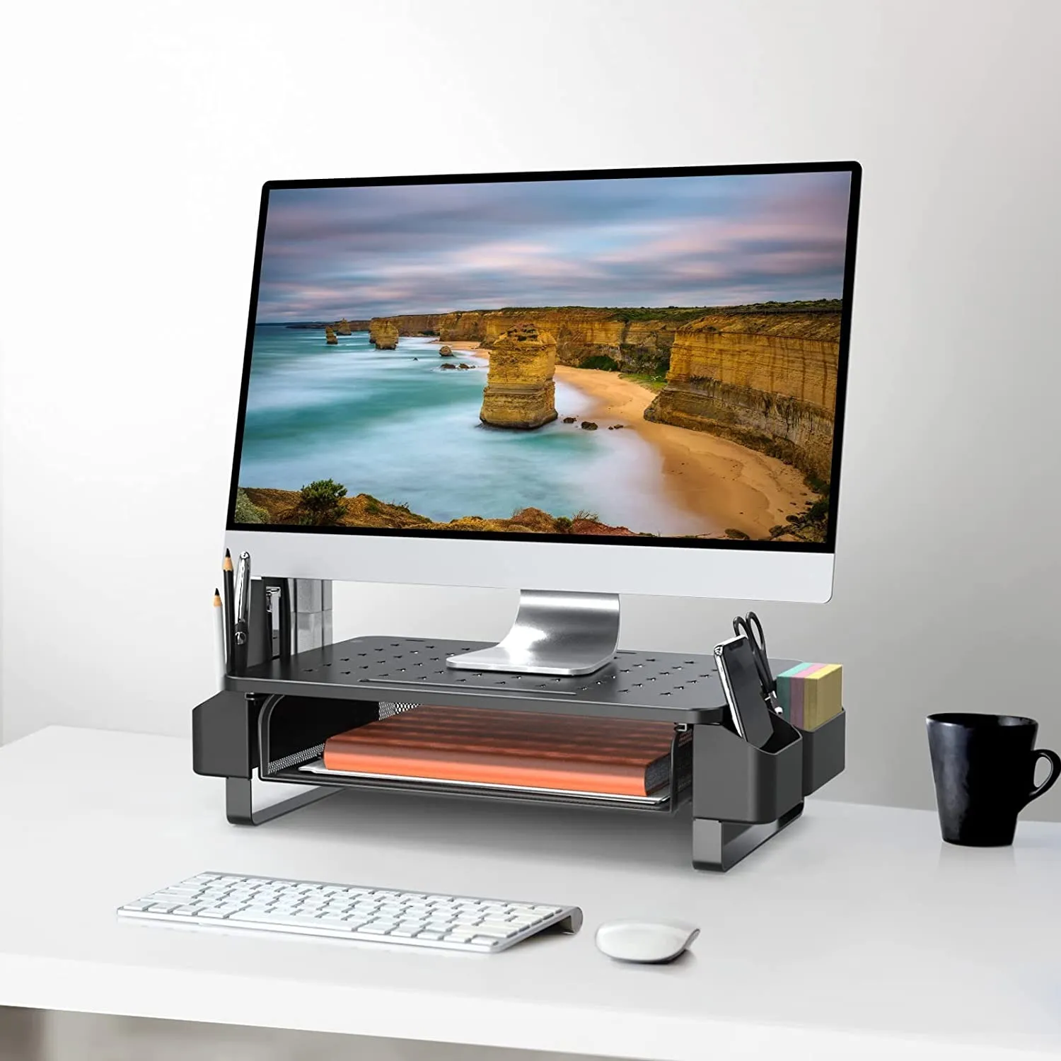 Support écran avec tiroir - Pour votre ordinateur de bureau