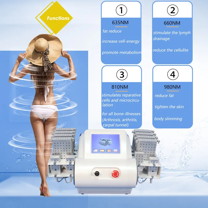 slimming laser fat reduction skin care wrinkle removal 528 diodes lipolaser Cellulite Removal lipo laser spa salon use lipolaser