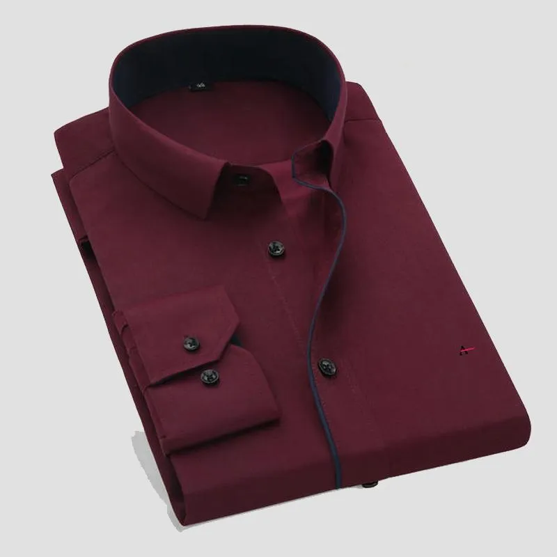 2020 mode réservé nouveaux hommes chemises à manches longues coton social solide chemise camis reserva aramy hommes rayé shirt191S