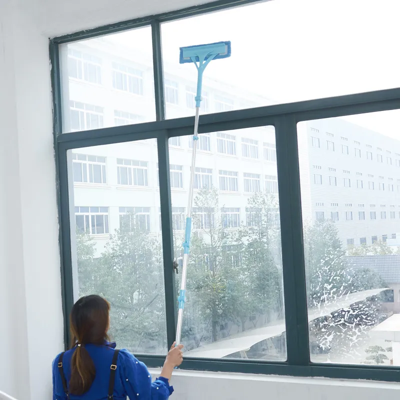 Comprar Nuevo Fregona de esponja de vidrio para limpieza telescópica de  gran altura, cepillo limpiador múltiple, cepillo para lavar ventanas,  cepillo para polvo