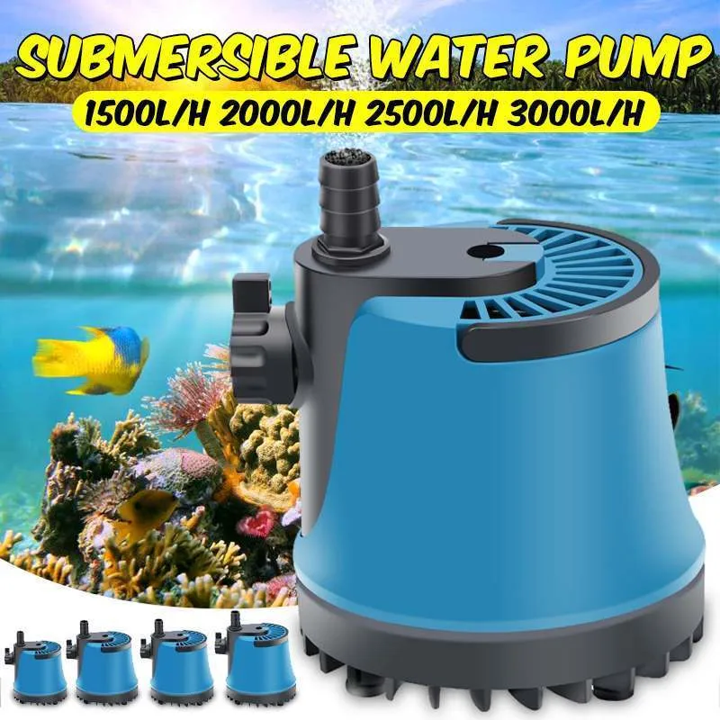 220V 25 / 35/45 / 60W submersível bomba de água submersível Bomba de fonte de cachoeira submersível para aquário tanque de peixes para fonte de jardim eu plug y200922