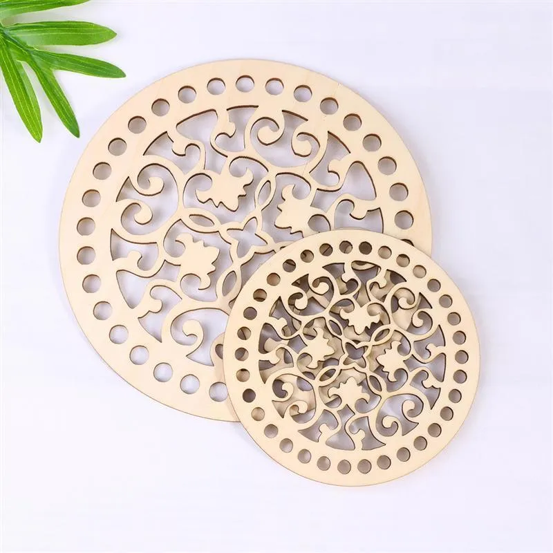 30Pcs 10CM/15CM Round Wooden Cutout Slices Discs for DIY Craft Hollow Christmas Hanging Ornaments Wedding Party Home Decoration Y200903