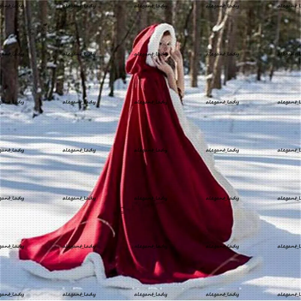 Long winter top cape with hood
