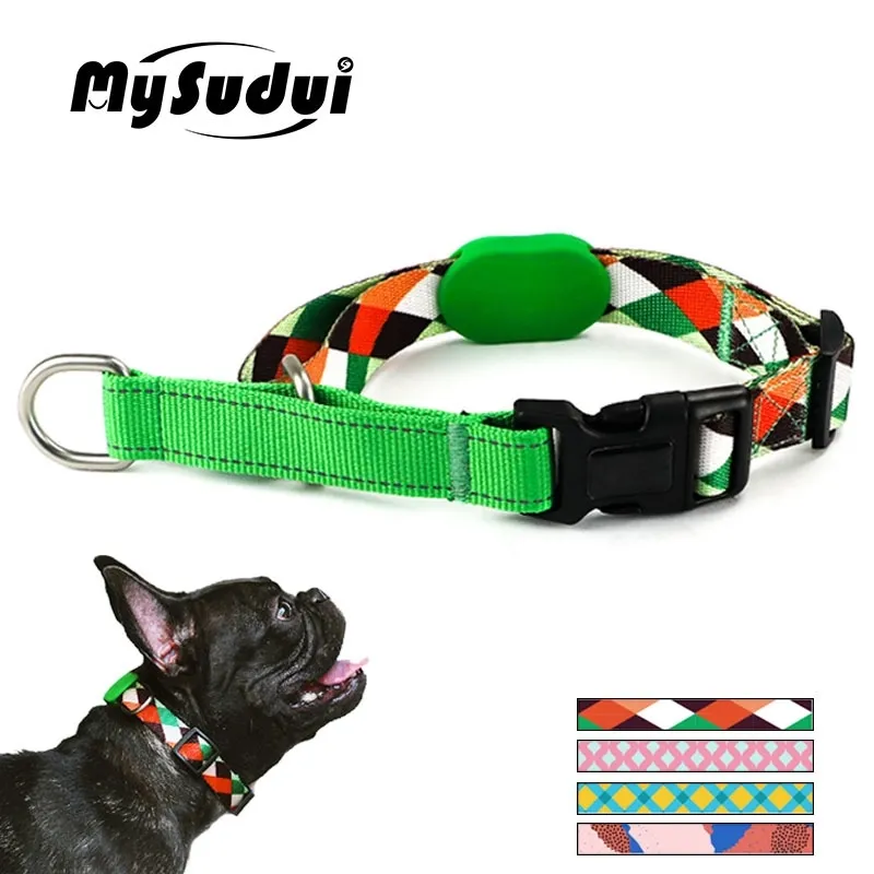 Collier de cou de chien Collier de chien de formation en nylon souple Collier de chien Plaid Martingale Chaînes d'étranglement à glissement fort réfléchissantes pour petits grands chiens 201125