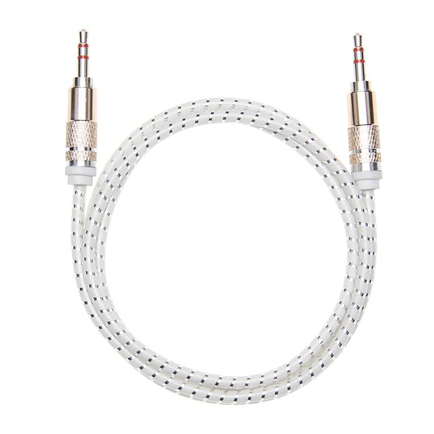 Gratis frakt 3.5mm Jack Audio Cable Candy Aux Cable Headphone Extension för telefon MP3 Bil Headset Speaker Partihandel 300st / Lot