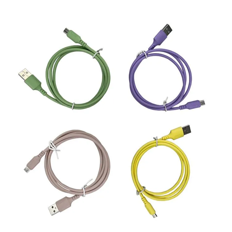 High Speed Soft Silicone USB Type C Cable 2.5A Micro USB Cable Phone Tablet USB C Fast Charge Mobile Phone Data Cord Wire for S20 S10 Note20