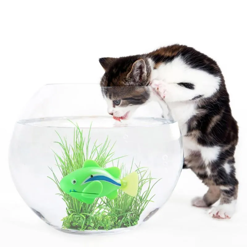 Battery Powered Fish Cat Toy Water Activated LED Swimming Fish Toy Cat Toys  With Aquatic & Screwdriver For Cats From Movesports, $45.54