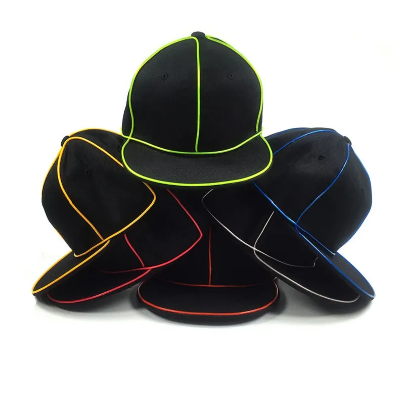 LED Hip Hop Chapeaux Hommes Conception Casquette De Baseball Classique Chapeau De Soleil Golf Automne Hiver Noël pour La Fête