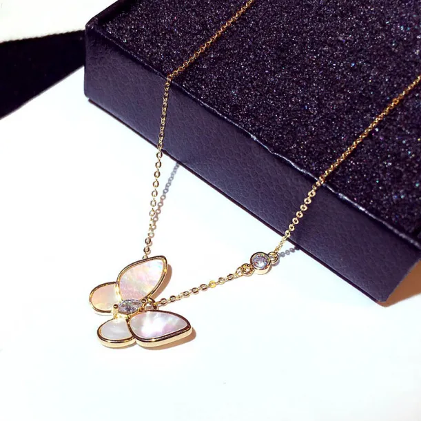 TseenYi Collana Girocollo Farfalla Viola Collana Ciondolo Farfalla Argento Piccola Collana Farfalla Scintillante Cz Cristallo Collana Catena Gioielli Per Le Donne Ragazze Regali
