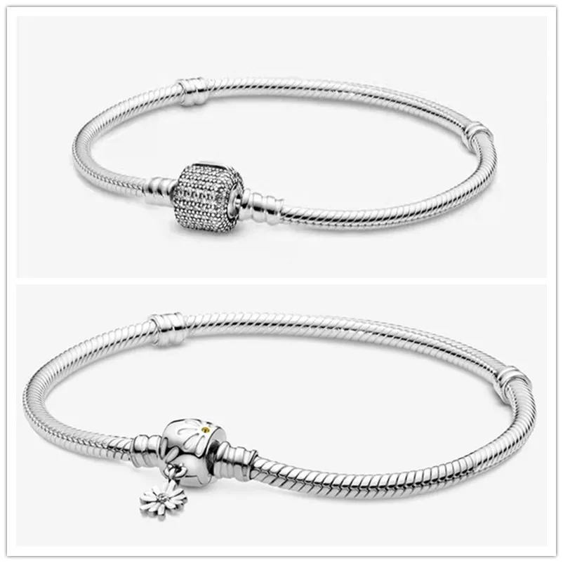 925 Sterling Silver Ladies Armband Beaded Strands DIY Designer Lämplig för Pandora Charm Luxury Smycken Alla hjärtans daggåva