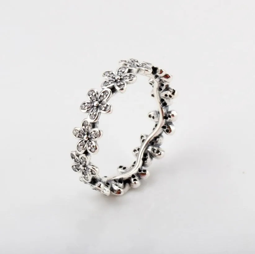 Band Drop Delivery 2021 Compatible Ring Daisy Rings With Cubic Zircon 100Percent 925 Sterling Sier Jewelry Wholesale Diy