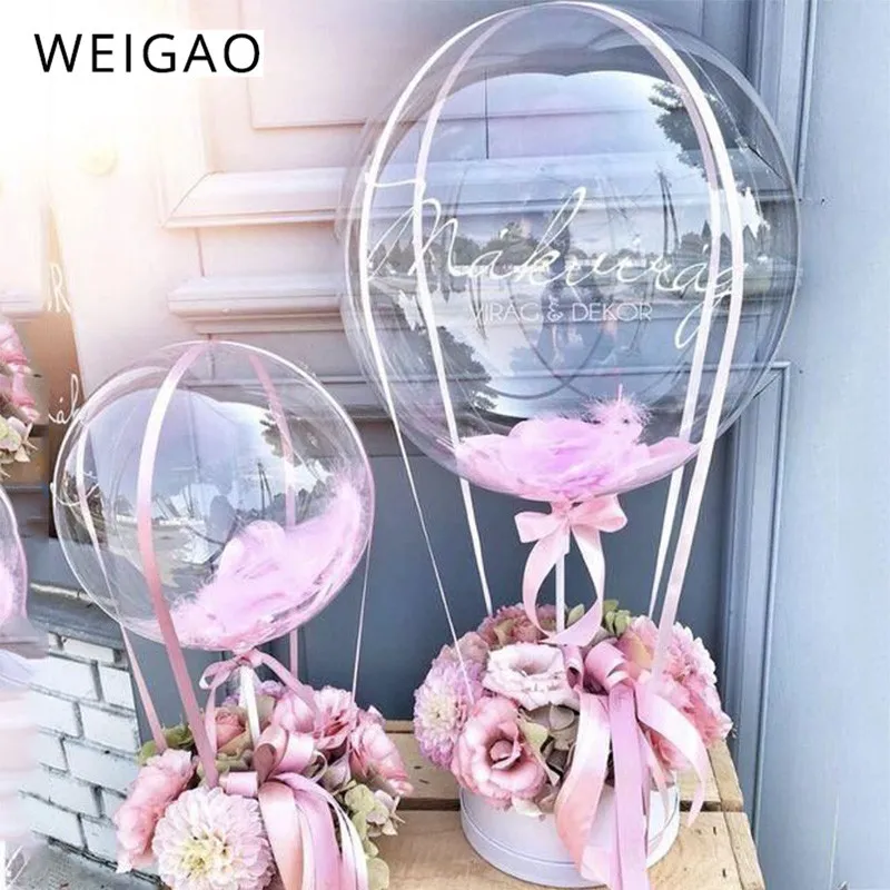 35 / 70cm 웨딩 테이블 장식 풍선 스탠드 홀더 키즈 생일 파티 풍선 홀더 열 성인 파티 Baloon Globos 장식 Y0107