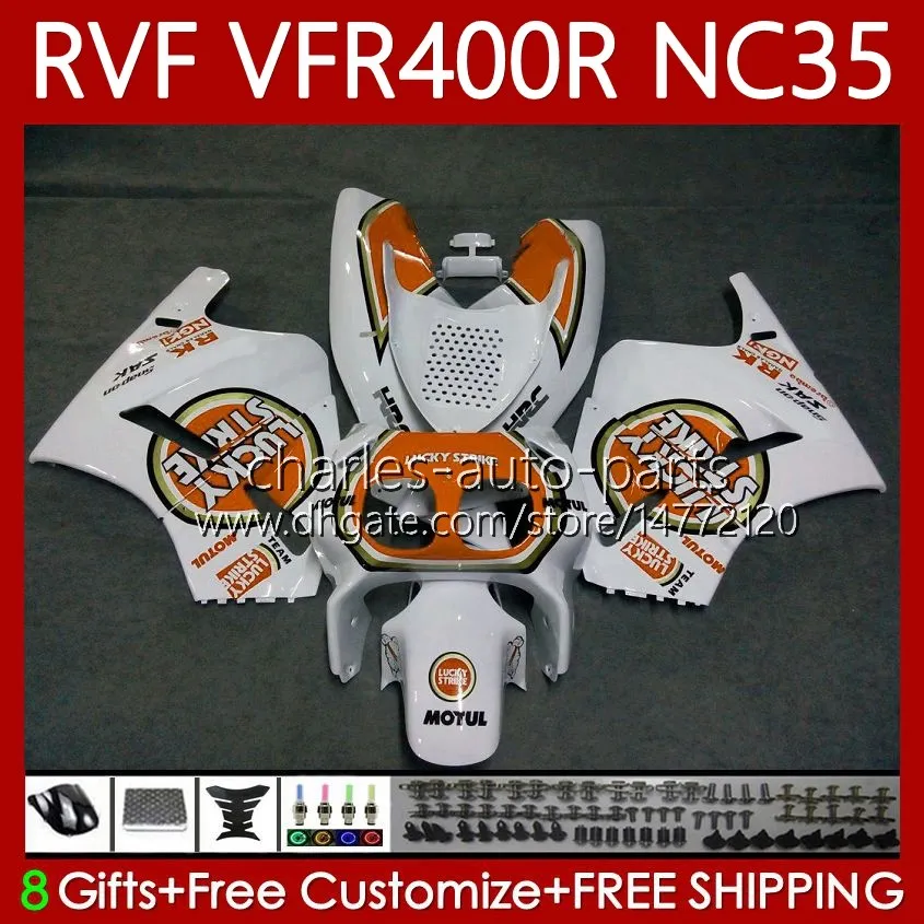 Fairings Kit For HONDA NC35 V4 VFR400 R RVF400R 1994 1995 1996 1997 1998 80No.139 RVF VFR 400 RVF400 R 400RR Orange lucky VFR 400R VFR400RR 94-98 VFR400R 94 95 96 97 98 Body