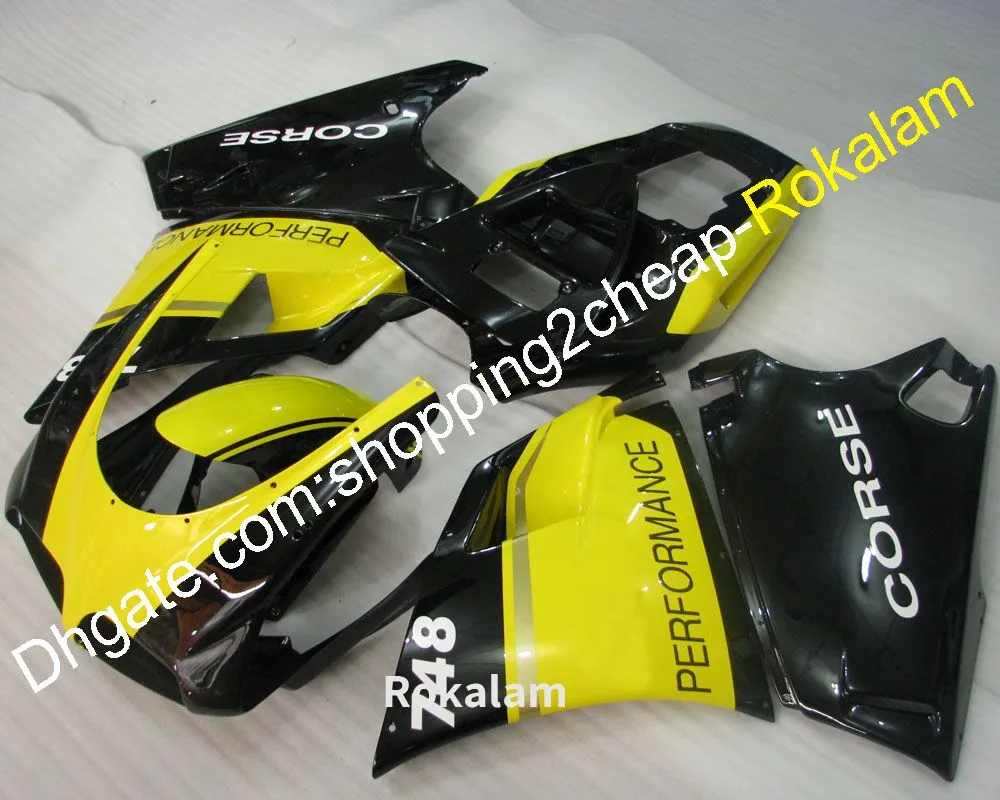 998 Motorbike Bodywork Fairing For Ducati 748 916 996 998 96 97 98 99 00 01 02 Yellow Black Fairings Kit (Injection molding)