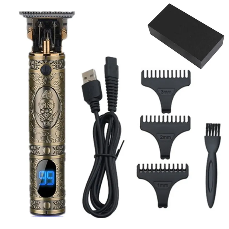 DHL gratis close-cutting digitale kapper elektrische haar clipper professionele kapper mannen haartrimmer oplaadbaar met doos