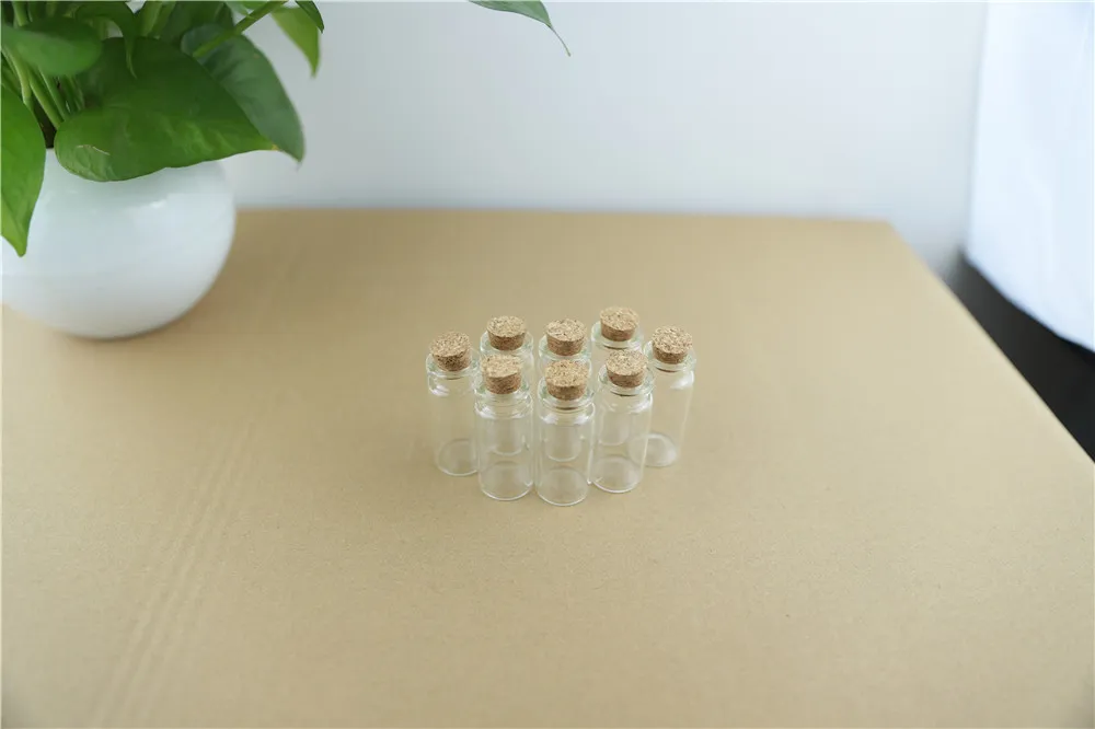 50pcsLot 2250mm 10ml Storage Glass Bottles With Cork Stopper Crafts Tiny Jars Transparent Empty Glass Jar Mini Bottle Gift (1)