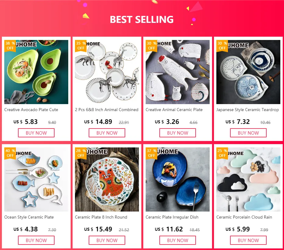 Ceramic Animal Pattern Plates Set 6 & 8 Inch... From Dou08, $16.51 ...