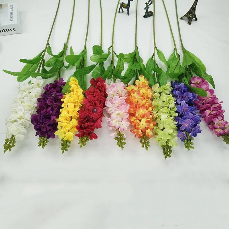 Hot Bouquet Artificial Plant Fake Orchid Silk Flower Home decoration Wedding Garden Decor Artificial flower free shipping M0D