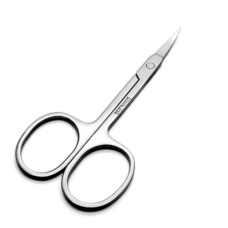 2.0 ciseaux à sourcils en acier inoxydable petits ciseaux durcis pointe tondeuse à sourcils ombre à paupières pâte de beauté ciseaux outils de beauté 50 pièces