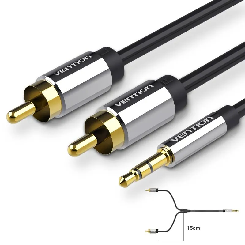Cavo Audio 3,5 Mm A 2 RCA - 6 Piedi Di Lunghezza Per Collegamenti Stereo