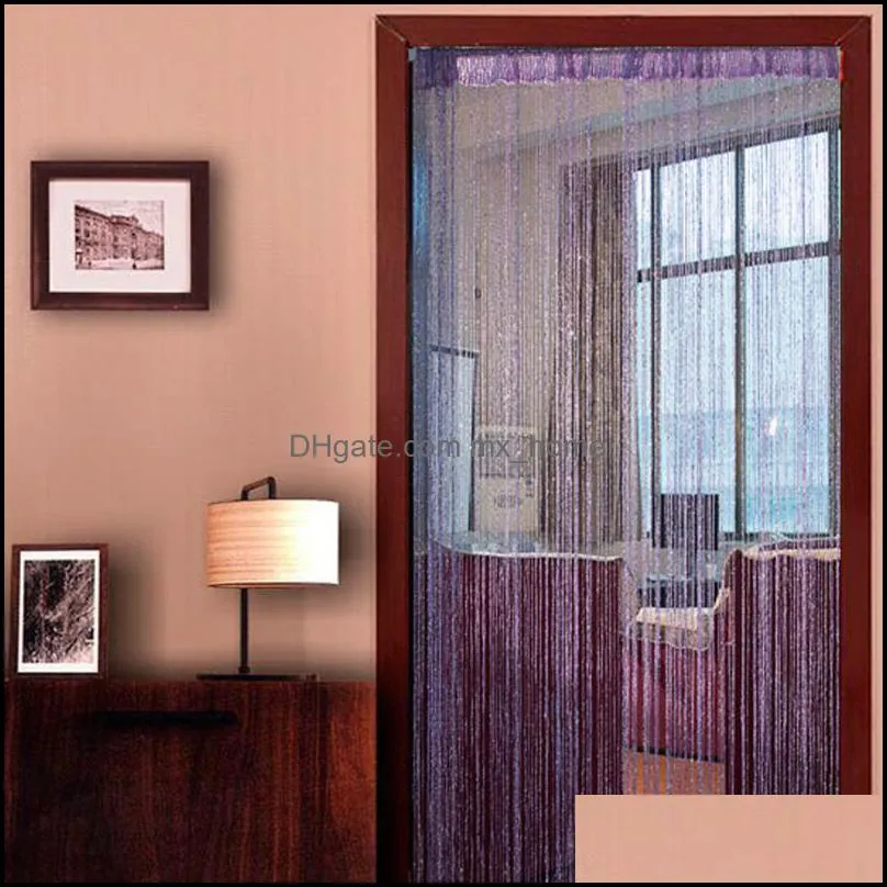Bedroom Glitter Window Curtains Thread String Tassel Bead Panel Divider Hanging Blinds Vanlance Living Room Curtains