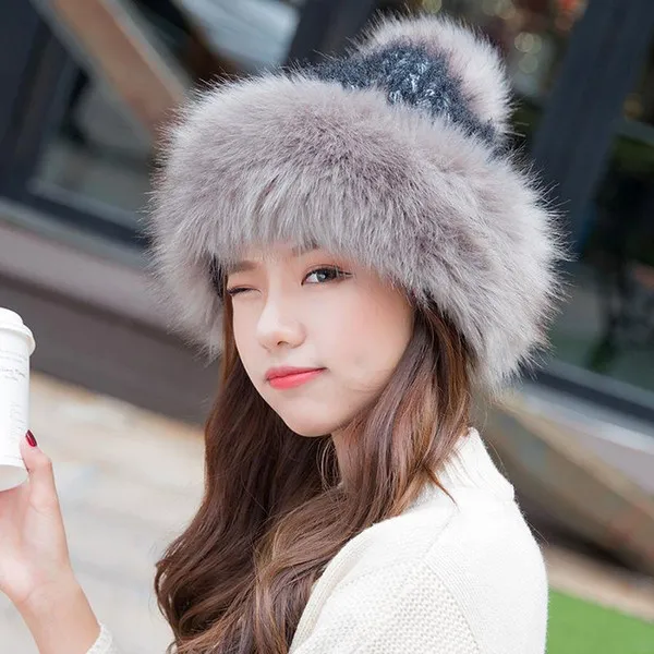 Russian style fur hat deals