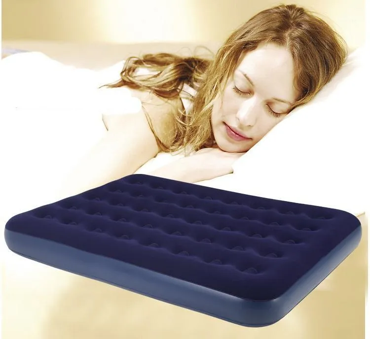 Wholesale-good quality 137*191*22cm 2 person double size air mattress inflatable bed, airbed ,camping mattress1