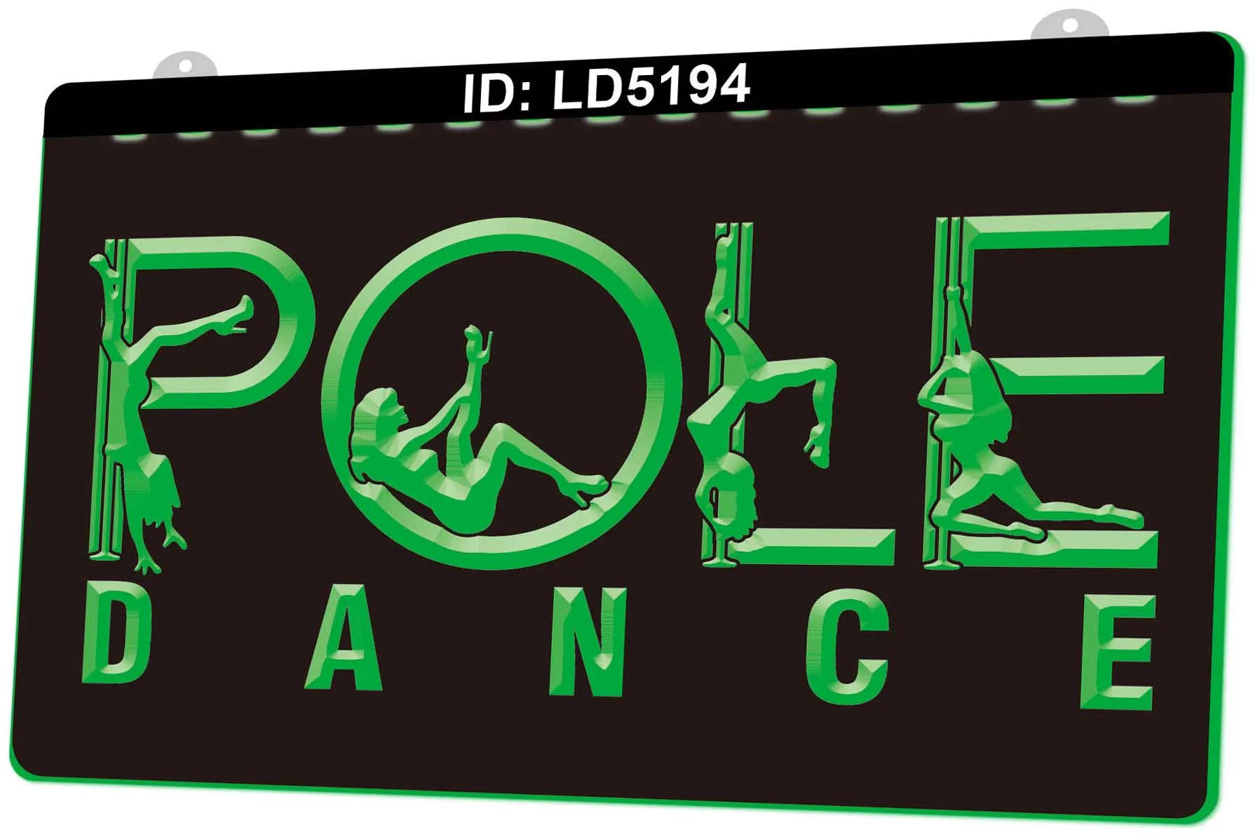 LD5194ポールダンス3D彫刻LEDライトサイン卸売小売