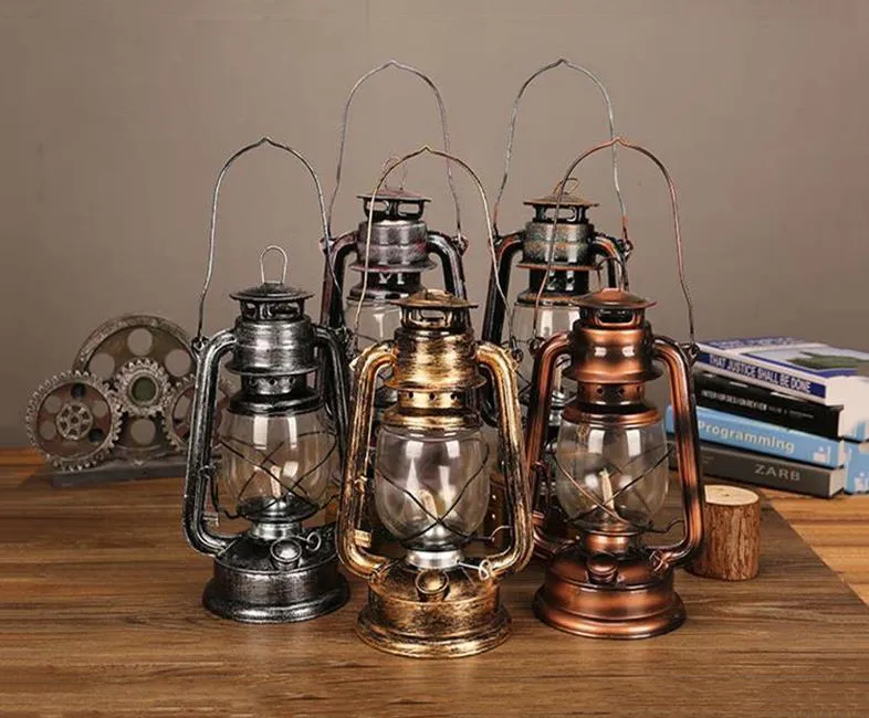 Hot sale 24cm old lantern bronze kerosene lamp old oil lamp vintage lantern retro nostalgic photography props