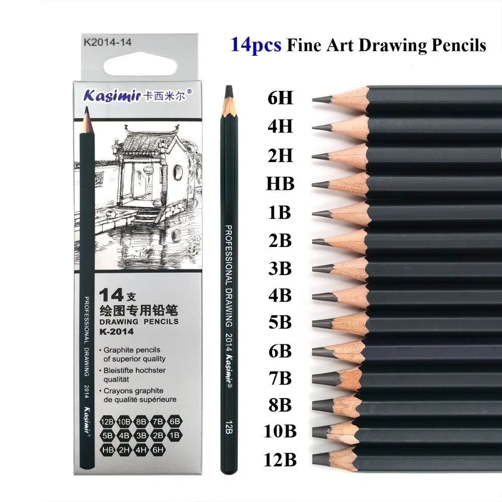 Metal Drawing Pencil, 14b Graphite Pencil, Metal Art Pencil